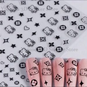 Hello Kitty X Louis V nail logo stickers